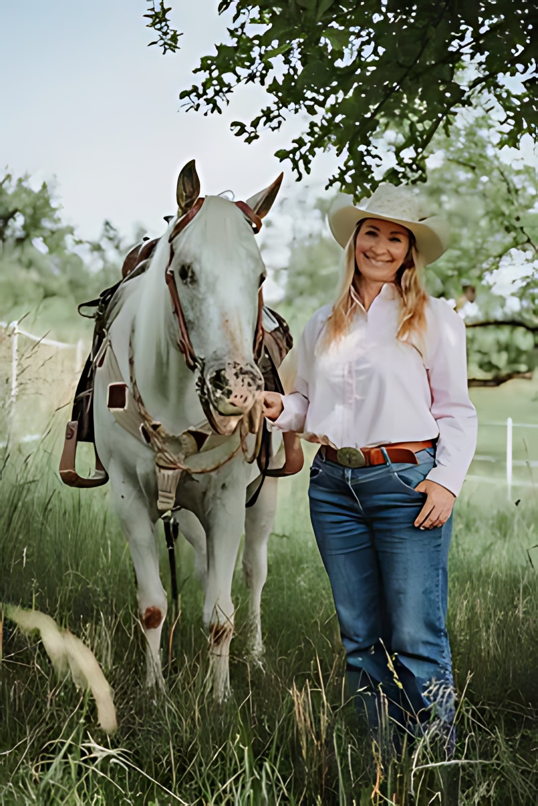 Denise Schaffer mit einem ihrer POA-Ponys